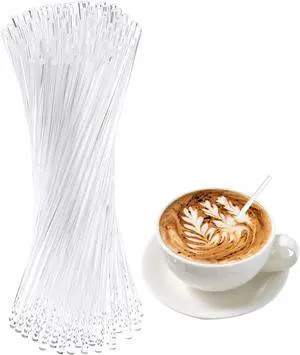 Swizzle Sticks, 100 Pcs Clear Acrylic Stir Sticks, 4 Inch Cocktail Swizzle Stirrer Sticks, Transparent Round Acrylic Dowel Rods for Coffee Beverage Stirrers Swizzle Sticks, 100 Pcs Clear Acrylic Stir Sticks, 4 Inch Cocktail Swizzle Stirrer Sticks, Transparent Round Acrylic Dowel Rods for Coffee Beverage Stirrers