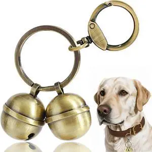 2 Extra-Loud Copper Dog Bells for Medium-Large Dog Collars | Quick-Release Clasp, Audible Tracking Bell, Handmade Copper, 21mm x 27mm Size, for Outdoor Hiking & Pet SafetyLarge) 2 Extra-Loud Copper Dog Bells for Medium-Large Dog Collars | Quick-Release Clasp, Audible Tracking Bell, Handmade Copper, 21mm x 27mm Size, for Outdoor Hiking & Pet SafetyLarge)