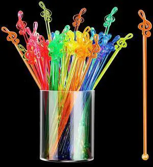 Reallnaive 100 Pcs Swizzle Stick Cocktail Drinks Stirrers,Musical Notes | Music Disposable Plastic Stirring Sticks for Bar Juices Chocolate Milk Home Restaurant Party Reallnaive 100 Pcs Swizzle Stick Cocktail Drinks Stirrers,Musical Notes | Music Disposable Plastic Stirring Sticks for Bar Juices Chocolate Milk Home Restaurant Party