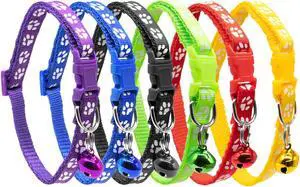 Quacc 6 PCS Puppy Collars with Bell, for Small Dog Cats, 19-32 cm | Dog Collars with Bell, Puppy Whelping Collars, Colourful Identifiable, Adjustable Size Quacc 6 PCS Puppy Collars with Bell, for Small Dog Cats, 19-32 cm | Dog Collars with Bell, Puppy Whelping Collars, Colourful Identifiable, Adjustable Size