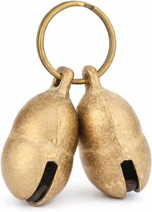 kcrygogo Brass Bell for Medium/Large Dogs Loud & Clear Bells for Collar/Leash Bell Tracker Noise Maker Anti-lost Bell(4pcs) kcrygogo Brass Bell for Medium/Large Dogs Loud & Clear Bells for Collar/Leash Bell Tracker Noise Maker Anti-lost Bell(4pcs)