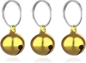 SKYPIA Round Dog Bells Dog Charm Bells Pet Pendant, 3 PCS Anti-Lost Training Bells for Collars, Suitable for Pet Pendant Accessories 1/2-Inch Gold SKYPIA Round Dog Bells Dog Charm Bells Pet Pendant, 3 PCS Anti-Lost Training Bells for Collars, Suitable for Pet Pendant Accessories 1/2-Inch Gold
