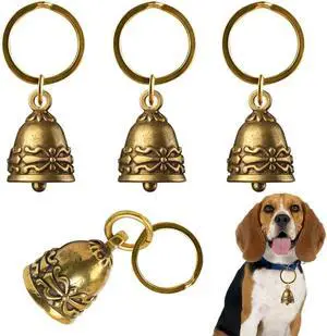 4 PCS Copper Collar Bells for Small Pets - Retro Craft Bells, 0.7 Inch, Not Bulk, DIY, Anti-Lost ID Tags 4 PCS Copper Collar Bells for Small Pets - Retro Craft Bells, 0.7 Inch, Not Bulk, DIY, Anti-Lost ID Tags