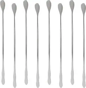 Stainless Steel Stirring Spoons, 8 Piece, 12 Inch | Reusable, Long Handle Coffee Stirrers, Bar Spoons for Cocktails, Iced Tea and Hot Drinks Stainless Steel Stirring Spoons, 8 Piece, 12 Inch | Reusable, Long Handle Coffee Stirrers, Bar Spoons for Cocktails, Iced Tea and Hot Drinks