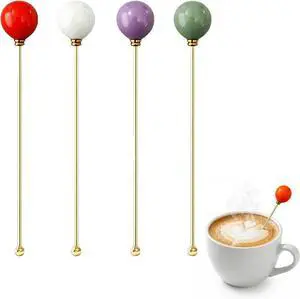 7 in Candy Coffee Stirring Spoons, Stainless Steel, Set of 6 | Reusable beverage stirrers for coffee, tea, smoothies, milkshakes and cocktails, candy-shaped handle 7 in Candy Coffee Stirring Spoons, Stainless Steel, Set of 6 | Reusable beverage stirrers for coffee, tea, smoothies, milkshakes and cocktails, candy-shaped handle