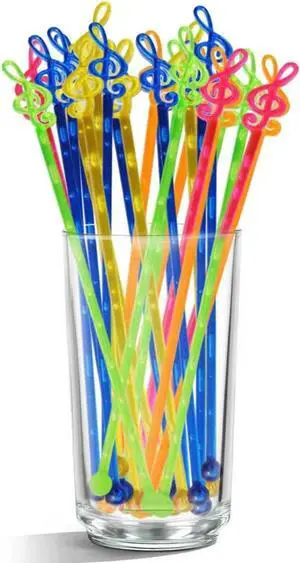 50 Pcs plastic musical note-shaped 7 inches long party cocktail art swizzlers for beverage decoration,Crystal Cake Pops, Cocktail Coffee Drink Stirrers 50 Pcs plastic musical note-shaped 7 inches long party cocktail art swizzlers for beverage decoration,Crystal Cake Pops, Cocktail Coffee Drink Stirrers