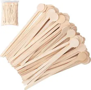 ANTETOK 100Pcs Coffee Stirrers - 7 Inch Wooden Coffee Stir Sticks Round Ends, Disposable Cafe Beverage Stirrers for Cocktail Tea Milk Mixing ANTETOK 100Pcs Coffee Stirrers - 7 Inch Wooden Coffee Stir Sticks Round Ends, Disposable Cafe Beverage Stirrers for Cocktail Tea Milk Mixing