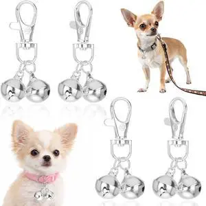 TIESOME 4 Pcs Dog Collar Bell, Mini Dog Collar Bell for Small Dogs & Cats, Lightweight RustResistant Metal Pendant, Perfect for Training, Safety and Identification, Silver TIESOME 4 Pcs Dog Collar Bell, Mini Dog Collar Bell for Small Dogs & Cats, Lightweight RustResistant Metal Pendant, Perfect for Training, Safety and Identification, Silver