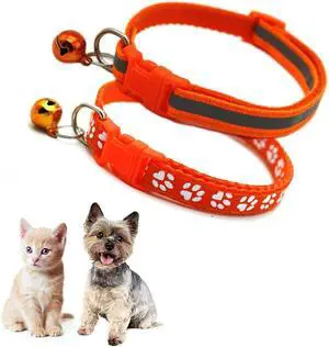 Orange XXS Dog Collar, 2-Pack Reflective Dog Collars with Bell Girl Cat Collar with Bells Female Puppy Collars with Bell for XXS XS Tiny Little Kitten Pet,Neck 7-12 Inch Orange XXS Dog Collar, 2-Pack Reflective Dog Collars with Bell Girl Cat Collar with Bells Female Puppy Collars with Bell for XXS XS Tiny Little Kitten Pet,Neck 7-12 Inch