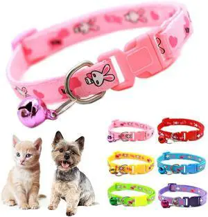 Pink XXS Dog Collar with Bell,Rabbit Pattern Cat Collar Girl Cute Fancy Puppy Collar with Bells for XXS XS Tiny Little Kitten Pet Female Dogs,Neck 7-12 Inch Pink XXS Dog Collar with Bell,Rabbit Pattern Cat Collar Girl Cute Fancy Puppy Collar with Bells for XXS XS Tiny Little Kitten Pet Female Dogs,Neck 7-12 Inch