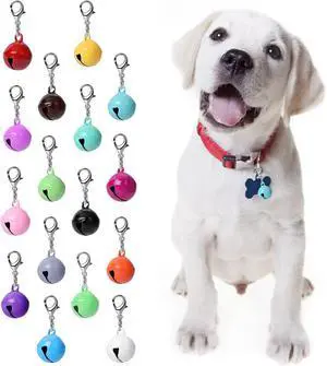 Molain 16 Pcs Cat Dog Collar Bells, Jingle Bell for Cat Collar, Dog Collar Charms, Colourful Pet Small Bells with Clasps, Pet Collar Accessories, Festival Party DIY Crafts Decoration Molain 16 Pcs Cat Dog Collar Bells, Jingle Bell for Cat Collar, Dog Collar Charms, Colourful Pet Small Bells with Clasps, Pet Collar Accessories, Festival Party DIY Crafts Decoration