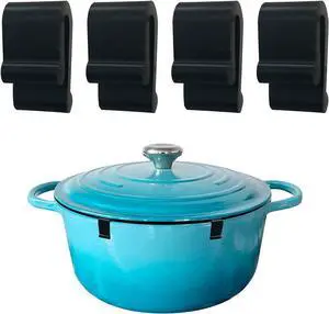 4pcs Dutch Oven Lid Protector Clips,Non-Slip Cookware Pot Lid Protectorblack 4pcs Dutch Oven Lid Protector Clips,Non-Slip Cookware Pot Lid Protectorblack