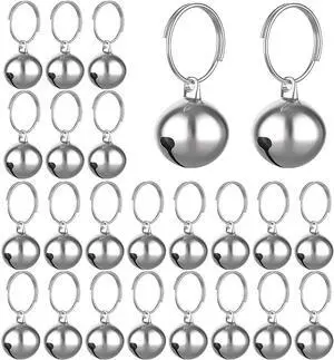 24 Pcs 14 mm Cat Dog Collar Bells Pet Necklace Bells Decorative Craft Bells Small Hanging Keychain Bells Christmas Tree Bell Pendant with Ring 24 Pcs 14 mm Cat Dog Collar Bells Pet Necklace Bells Decorative Craft Bells Small Hanging Keychain Bells Christmas Tree Bell Pendant with Ring