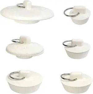 6 Pack Drain Stopper, Rubber Sink Stopper with Pull Ring, 6 Sizes Kitchen Sink Drain Plug, Bathtub Drain Stopper for Bathroom, Laundry Sink, Shower, Pool, Water Seal Plug White 6 Pack Drain Stopper, Rubber Sink Stopper with Pull Ring, 6 Sizes Kitchen Sink Drain Plug, Bathtub Drain Stopper for Bathroom, Laundry Sink, Shower, Pool, Water Seal Plug White