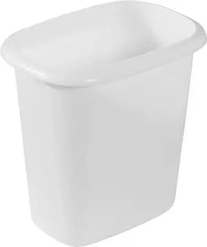 Rubbermaid Vanity Trash Can/Wastebasket 1.5-Gallons/6-Quarts White for Under Counter/Kitchen/Office/Bedroom/Bathroom Rubbermaid Vanity Trash Can/Wastebasket 1.5-Gallons/6-Quarts White for Under Counter/Kitchen/Office/Bedroom/Bathroom