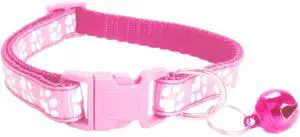 MJIYA Cat Collar with Bell, Breakaway Grid Collar with Plastic Buckle, Light Adjustable, Nylon, Kitty Collars MJIYA Cat Collar with Bell, Breakaway Grid Collar with Plastic Buckle, Light Adjustable, Nylon, Kitty Collars
