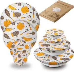 4PCS Reusable Beeswax Bowl Covers for Bread Proofing, Elastic Product | Elastic Cloth Bowl Cover Set for Sourdough, Dough Rising, Fruit Bowls, Leftovers, Kitchen Storage, and Baking 4PCS Reusable Beeswax Bowl Covers for Bread Proofing, Elastic Product | Elastic Cloth Bowl Cover Set for Sourdough, Dough Rising, Fruit Bowls, Leftovers, Kitchen Storage, and Baking
