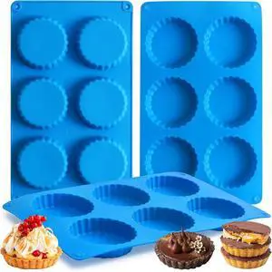 Sidosir 3pcs Peanut Butter Cup Mold, Silicone Mini Tart Pan for Bite Size Fat Bombs, Silicone Chocolate Candy Mold for Brownie (Keto Cup) Sidosir 3pcs Peanut Butter Cup Mold, Silicone Mini Tart Pan for Bite Size Fat Bombs, Silicone Chocolate Candy Mold for Brownie (Keto Cup)