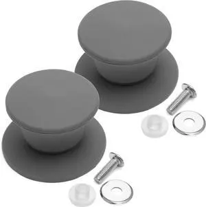 Universal Pot Pan Lid Handle Replacement, Pack of two- Silicone Heat Resistant and Non-Slip Lid Handles for Pots Pans (Pack of Two-Grey) Universal Pot Pan Lid Handle Replacement, Pack of two- Silicone Heat Resistant and Non-Slip Lid Handles for Pots Pans (Pack of Two-Grey)