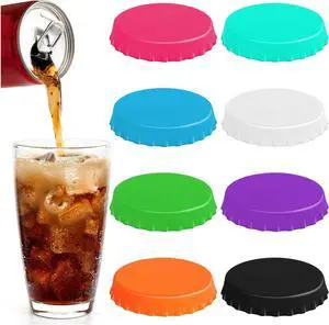 YGAOHF Soda Can Lids, 8 Pack Silicone Soda Can Covers Lids to Keep Carbonation, Reusable Pop Soda Can Lid, Can Caps to Keep Drinks Fresh, Fits Standard Beverage Cans (Bright Color) YGAOHF Soda Can Lids, 8 Pack Silicone Soda Can Covers Lids to Keep Carbonation, Reusable Pop Soda Can Lid, Can Caps to Keep Drinks Fresh, Fits Standard Beverage Cans (Bright Color)