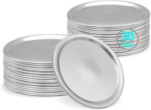 VIBRATITE 30 Count 70MM Regular Mouth Mason Jar Canning Lids | Split-Type Metal Lids, Silicone Sealing Rings, Leak-Proof, Food Preservation, Pressure Canning, Water Bath, Fits Ball & Kerr VIBRATITE 30 Count 70MM Regular Mouth Mason Jar Canning Lids | Split-Type Metal Lids, Silicone Sealing Rings, Leak-Proof, Food Preservation, Pressure Canning, Water Bath, Fits Ball & Kerr