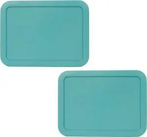 Pyrex 7210-PC 3-Cup Turquoise Food Storage Lid (2-Pack) - Made in USA | BPA-Free Plastic | Rectangle Shape | Replacement Covers | Fits 7210 3-Cup Glass Bowl | Top Rack Safe Pyrex 7210-PC 3-Cup Turquoise Food Storage Lid (2-Pack) - Made in USA | BPA-Free Plastic | Rectangle Shape | Replacement Covers | Fits 7210 3-Cup Glass Bowl | Top Rack Safe