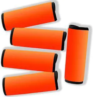 Neoprene Luggage Handle Wrap 5pcs Pack Neon Luggage Tags/Identifiers Bright Luggage Markers Airport Travel Accessories for Luggage/Suitcase Fluorescent Orange Neoprene Luggage Handle Wrap 5pcs Pack Neon Luggage Tags/Identifiers Bright Luggage Markers Airport Travel Accessories for Luggage/Suitcase Fluorescent Orange