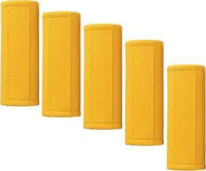 Luggage Handle Wrap 5 Pack-Leather Luggage Handle Wraps for Suitcase/Handbag/Duffel Bag/Car Bright Luggage Identfier/Handle Covers/Grips Luggage Accessories for Travel 3.0 (Yellow) Luggage Handle Wrap 5 Pack-Leather Luggage Handle Wraps for Suitcase/Handbag/Duffel Bag/Car Bright Luggage Identfier/Handle Covers/Grips Luggage Accessories for Travel 3.0 (Yellow)