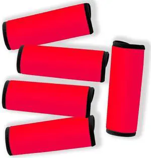 Neoprene Luggage Handle Wraps for Traveling Bright Color Luggage Tags|Handle Wraps|Handle Covers (Red) Neoprene Luggage Handle Wraps for Traveling Bright Color Luggage Tags|Handle Wraps|Handle Covers (Red)