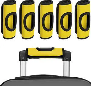 5 Pcs Neoprene Large Luggage Handle Wrap Handle Grip Luggage Tags Identifier Hollow Design for Push-Button, Bright Luggage Markers for Airport Travel Luggage Suitcase Trolley Case(Yellow, 5.5x7Inch) 5 Pcs Neoprene Large Luggage Handle Wrap Handle Grip Luggage Tags Identifier Hollow Design for Push-Button, Bright Luggage Markers for Airport Travel Luggage Suitcase Trolley Case(Yellow, 5.5x7Inch)