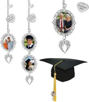 Graduation Tassel Photo Charm, Personalized Memorial Keepsake | Custom Photo Gift for Graduation Cap, Diploma Frame, or Memorial Ceremony - Class of 2026 Graduation Accessories (1 Photo SL) Graduation Tassel Photo Charm, Personalized Memorial Keepsake | Custom Photo Gift for Graduation Cap, Diploma Frame, or Memorial Ceremony - Class of 2026 Graduation Accessories (1 Photo SL)