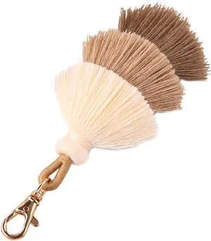 Keychain Handmade Colorful Boho Pom Pom Keychains Tassel Bag Charm Women Fashion Keychain Jewelry for Car for Key Purse Decoratio, Beige Keychain Handmade Colorful Boho Pom Pom Keychains Tassel Bag Charm Women Fashion Keychain Jewelry for Car for Key Purse Decoratio, Beige