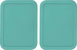 Replacement Lids fits Pyrex 3-Cup Glass Food Storage Container Bowls, (7.75 x 5.75-Inch) Plastic Rectangle Lids Covers for Pyrex 7210-PC, Airtight & Leakproof (2-Pack, Turquoise) Replacement Lids fits Pyrex 3-Cup Glass Food Storage Container Bowls, (7.75 x 5.75-Inch) Plastic Rectangle Lids Covers for Pyrex 7210-PC, Airtight & Leakproof (2-Pack, Turquoise)