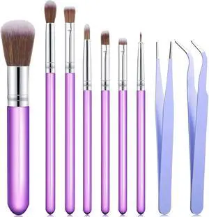Sinmoe 10 Pieces Cake Candy Decorating Brushes Tools Cookie Decoration Brushes Pastry Brush and Stainless Steel Straight and Curved Tip Tweezers Pasta Tweezers for Baking Fondant (Purple Color) Sinmoe 10 Pieces Cake Candy Decorating Brushes Tools Cookie Decoration Brushes Pastry Brush and Stainless Steel Straight and Curved Tip Tweezers Pasta Tweezers for Baking Fondant (Purple Color)