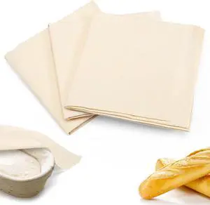 3Pcs 28"x28" Large 100% Cotton Flour Sack Towels for Sourdough Bread Baking | Unbleached Tea Towels, Proofing Cloth Supplies for Baguettes, Loaves, Ciabatta Dough Rising 3Pcs 28"x28" Large 100% Cotton Flour Sack Towels for Sourdough Bread Baking | Unbleached Tea Towels, Proofing Cloth Supplies for Baguettes, Loaves, Ciabatta Dough Rising