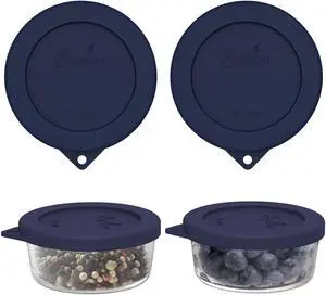 SOPHICO 1 Cup Round Silicone Replacement for Pyrex & Anchor Hocking 7202-PC | Food Grade Silicone, LeakproofAirtight Lids, Dishwasher Microwave Safe(2 pack) SOPHICO 1 Cup Round Silicone Replacement for Pyrex & Anchor Hocking 7202-PC | Food Grade Silicone, LeakproofAirtight Lids, Dishwasher Microwave Safe(2 pack)