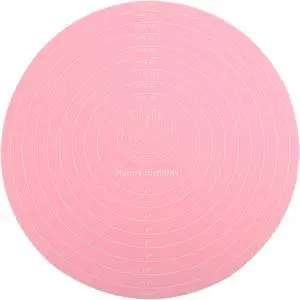 Dough Mat, Silicone Pastry Mat, Kneading Mat, With Measurements, for Making Cakes, Cookies, Macarons Bread and Pastry, 11.81x11.81x0.04 inch, Pink Dough Mat, Silicone Pastry Mat, Kneading Mat, With Measurements, for Making Cakes, Cookies, Macarons Bread and Pastry, 11.81x11.81x0.04 inch, Pink