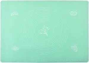 Silicone Dough Mat 65 X 45 Cm Green Non-Stick Baking Mat with Measurements Reusable Kneading and Rolling for Home Baking Silicone Dough Mat 65 X 45 Cm Green Non-Stick Baking Mat with Measurements Reusable Kneading and Rolling for Home Baking