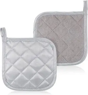 2pcs Pot Holders Clearance Cotton Heat Resistant Pads 17cm/6.69inch White Oven Pot Holders Trivets Coasters Hot Pads Terry Pots Holder for Cooking and Baking Hot Cold Potholders Kit 2pcs Pot Holders Clearance Cotton Heat Resistant Pads 17cm/6.69inch White Oven Pot Holders Trivets Coasters Hot Pads Terry Pots Holder for Cooking and Baking Hot Cold Potholders Kit