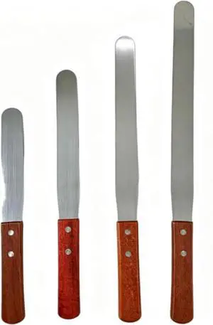 4 Sizes Metal Spatula Stainless Steel Baking Utensil Set Multi-size Cake Icing Tools, Practical Frosting Spatula For Cake Decorating Use 4 Sizes Metal Spatula Stainless Steel Baking Utensil Set Multi-size Cake Icing Tools, Practical Frosting Spatula For Cake Decorating Use