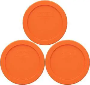 Pyrex 7200-PC (2-Cup) Orange Food Storage Lid (3 Pack) - Made in USA | Replacement Lid | BPA-Free Plastic | Secure Fit For Food Storage | Leftovers | Organization | Top-Rack Dishwasher Safe Pyrex 7200-PC (2-Cup) Orange Food Storage Lid (3 Pack) - Made in USA | Replacement Lid | BPA-Free Plastic | Secure Fit For Food Storage | Leftovers | Organization | Top-Rack Dishwasher Safe