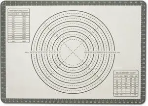 Amazon Basics Nonstick Silicone Pastry Baking Mat with Measurements, BPA-Free, Oven-Safe, Extra Large 20 x 28 in Amazon Basics Nonstick Silicone Pastry Baking Mat with Measurements, BPA-Free, Oven-Safe, Extra Large 20 x 28 in