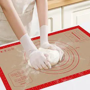 Koolstuffs Silicone Pastry Mat, 26" x 16", Non Slip for Rolling Dough | Reusable 0.7 mm Nonstick Surface with Printed Measurements for Sourdough, Bread, Pizza, Pie, Cookies, and Fondant Koolstuffs Silicone Pastry Mat, 26" x 16", Non Slip for Rolling Dough | Reusable 0.7 mm Nonstick Surface with Printed Measurements for Sourdough, Bread, Pizza, Pie, Cookies, and Fondant