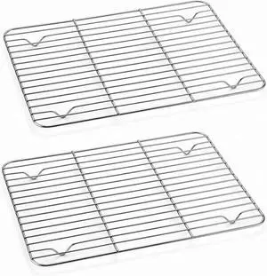 Herogo Baking Cooling Rack Set of 2, 11.6 x 9 Wire Racks for Cooking | Stainless Steel, Oven & Dishwasher Safe, Kitchen Bakeware Baking Rack, for Cooking Roasting Grilling Herogo Baking Cooling Rack Set of 2, 11.6 x 9 Wire Racks for Cooking | Stainless Steel, Oven & Dishwasher Safe, Kitchen Bakeware Baking Rack, for Cooking Roasting Grilling