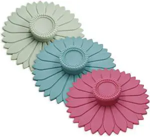 Sunflower Silicone Cup Covers,4.1 Inch Reusable Suction Lids - Seal & Keep Drinks Warm/Cold,Dishwasher Safe for Coffee & Tea 3PCS Sunflower Silicone Cup Covers,4.1 Inch Reusable Suction Lids - Seal & Keep Drinks Warm/Cold,Dishwasher Safe for Coffee & Tea 3PCS