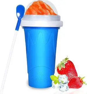 Color Land Slushy Cup, TIK TOK Slushie Maker Cup Frozen Magic Squeeze Cup, Ice Cream Maker Cup, Cool Stuff Trending Tiktok Items Homemade DIY Cool Gadgets with Lid & Straw (350ML, BLUE) Color Land Slushy Cup, TIK TOK Slushie Maker Cup Frozen Magic Squeeze Cup, Ice Cream Maker Cup, Cool Stuff Trending Tiktok Items Homemade DIY Cool Gadgets with Lid & Straw (350ML, BLUE)