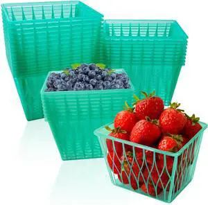 20 Pack Plastic Berry Baskets Strawberry Basket 4-Inch Berry Picking Basket Farmer Market Produce Baskets Fruit Vegetable Storage Containers 20 Pack Plastic Berry Baskets Strawberry Basket 4-Inch Berry Picking Basket Farmer Market Produce Baskets Fruit Vegetable Storage Containers