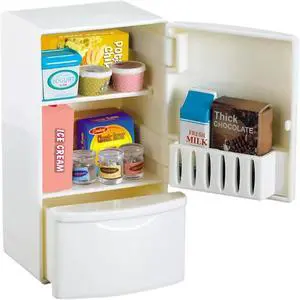 Family Dollhouse Refrigerator Set Mini Fridge with Opening Doors, Interior Shelves, Milk Carton, Yogurt Tub, Ice Cream Cups & Topping Jars Dollhouse Furniture & Accessories for Ages 3+ Family Dollhouse Refrigerator Set Mini Fridge with Opening Doors, Interior Shelves, Milk Carton, Yogurt Tub, Ice Cream Cups & Topping Jars Dollhouse Furniture & Accessories for Ages 3+