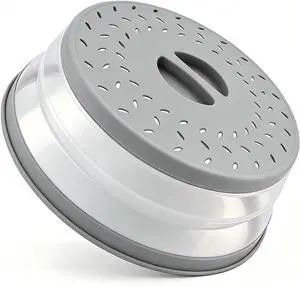 Small Collapsible Microwave Splatter Cover (gray, 8 IN) | Microwave Plate Cover With Steam VentBPA-Free Silicone & Plastic Small Collapsible Microwave Splatter Cover (gray, 8 IN) | Microwave Plate Cover With Steam VentBPA-Free Silicone & Plastic