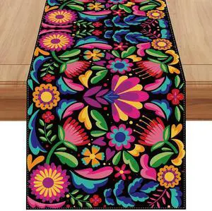 Jiudungs Mexican Fiesta Table Runner,Day of The Dead Decorations for Home | Packing List:1 pc Table Runner; Material:100% Polyester; Size:13×72 Inches; Perfect for Home Kitchen Dining Room Decor Jiudungs Mexican Fiesta Table Runner,Day of The Dead Decorations for Home | Packing List:1 pc Table Runner; Material:100% Polyester; Size:13×72 Inches; Perfect for Home Kitchen Dining Room Decor